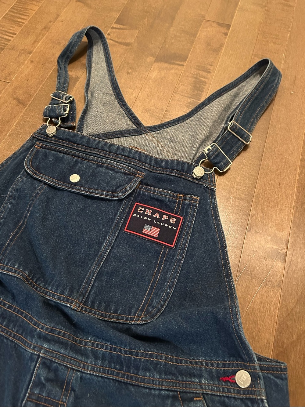 Vintage Chaps Ralph Lauren Denim Overalls Size Men’s XL